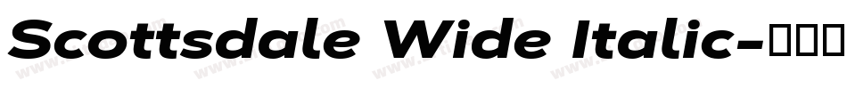 Scottsdale Wide Italic字体转换